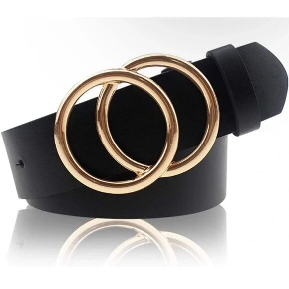 ✨Linea Pelle Double O-Ring Black Sz Large Belt✨